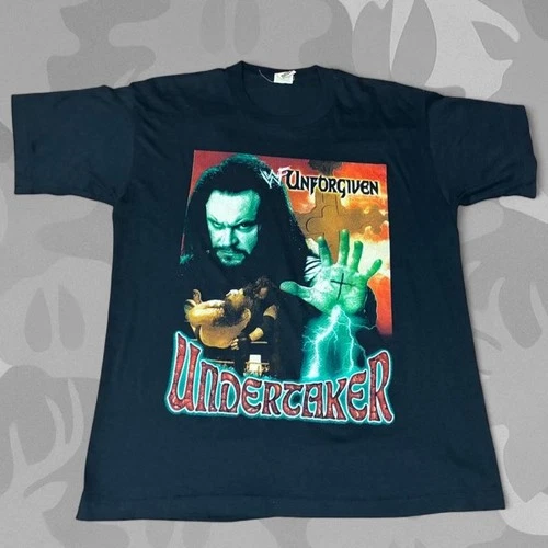 WWF Undertaker Unforgiven Double Sided T-Shirt 1990s vintage concert t-shirt, vintage, single stitch, B+ condition