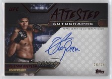 2024 Topps UFC Knockout Attested Auto Red /25 Alistair Overeem #ATT-AOM Auto