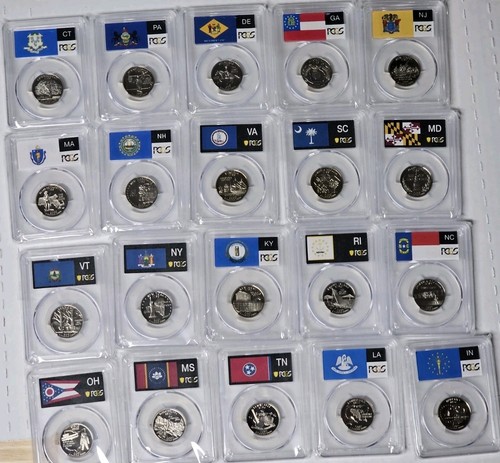 1999, 2000, 2001 & 2002 S State Proof CLAD PCGS 70 20 Coin Quarter Set - Picture 2 of 9