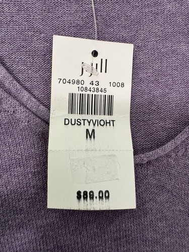 NWT J. Jill Dusty Lavender Knee Length Knit Sweater Dress Light Weight Soft Sz M - Picture 9 of 13