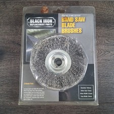 Black Iron Band Saw Blade Brushes (2) - 102mm Di, 16mm Face, 13mm Arbor