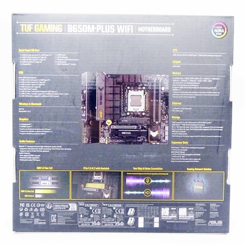 ASUS TUF GAMING B650M-PLUS WIFI AMD B650 AM5 MicroATX Mainboard DDR5 Neu - Bild 2 von 18