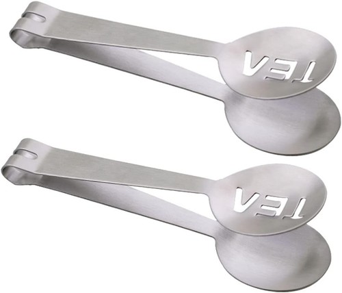 Tea Bag Squeezer, 2PCS Stainless Steel Tea Bag Spoon, Teabag Tong Strainer Ho... - Picture 2 of 7