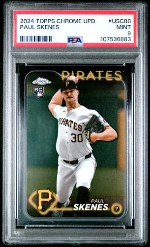 2024 Topps Chrome Paul Skenes #USC88 PSA 9 Mint RC Pirates Rookie Update Series