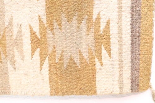 Antiker Navajo Teppich Indianer Indianer Vintage Webart 37x16 Textil Auge Schillernd - Bild 10 von 10
