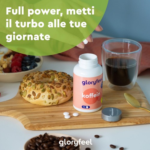 Integratore Caffeina 200 mg di Caffeina Pura per Compressa 365 Compresse per 1 - Foto 13 di 24