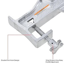 Swivel Hook Double Fork Forklift Hook Attachment, 4000 Lbs. Cap.
