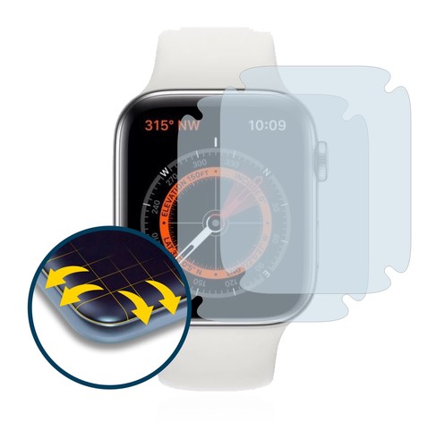 2x Protector Full-Cover for Apple Watch Series 5 (44 mm) Curved Screen Edge - Zdjęcie 2 z 8