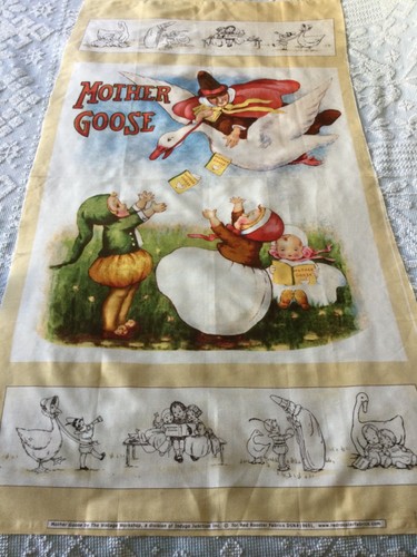 mother goose fabric panel cloth Vintage Workshop - Picture 2 of 4