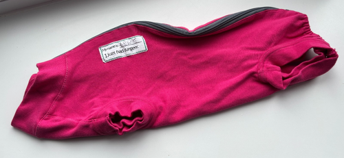 Sausage Dog Dachshund Post-operation Vest Protection Pink Fully Zipped Puppy ML