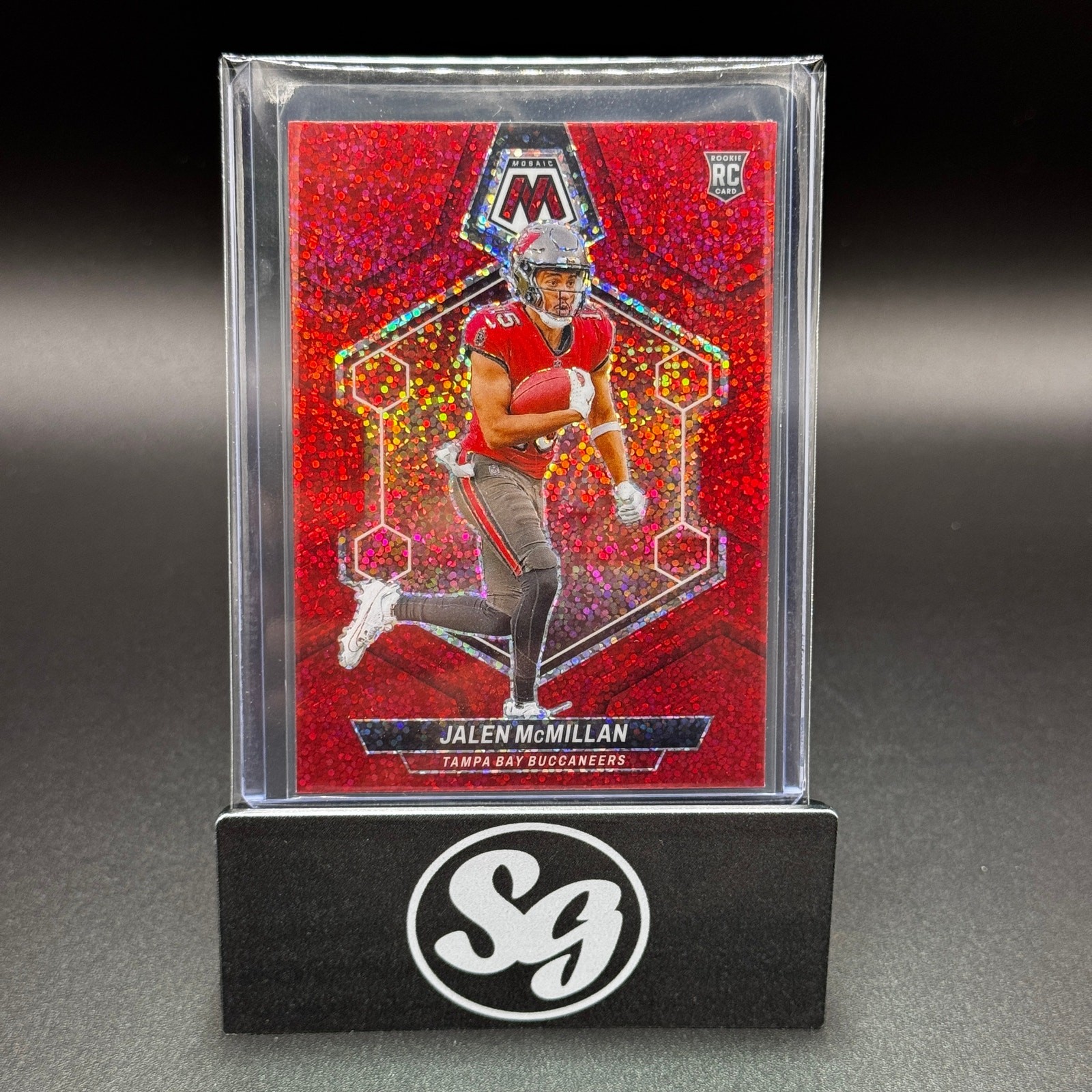 JALEN MCMILLAN 2024 Panini Mosaic #373 Red Sparkle Rookie Card Tampa Bay RC