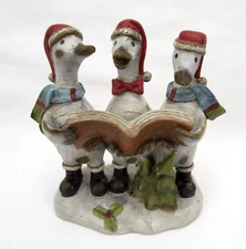 Tii Collections Jean Shackelford Christmas Caroling Ducks Figurine rustic