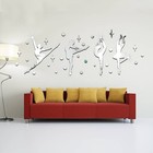  Acrylic Ballet Girl Mirror Waterproof Wall Sticker for Children Living Room