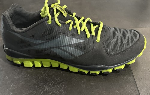 Reebok Men's Realflex Athletic J90773 Running Shoes Mesh Black Neon Green Sz 12 - Picture 10 of 14
