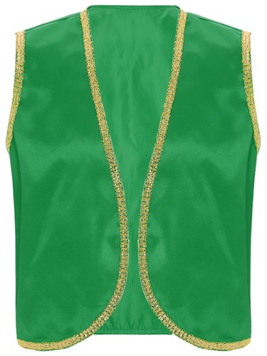 Costume uomo fantasia Halloween 2 pezzi principe arabo travestimento bordo oro top - Foto 96 di 104