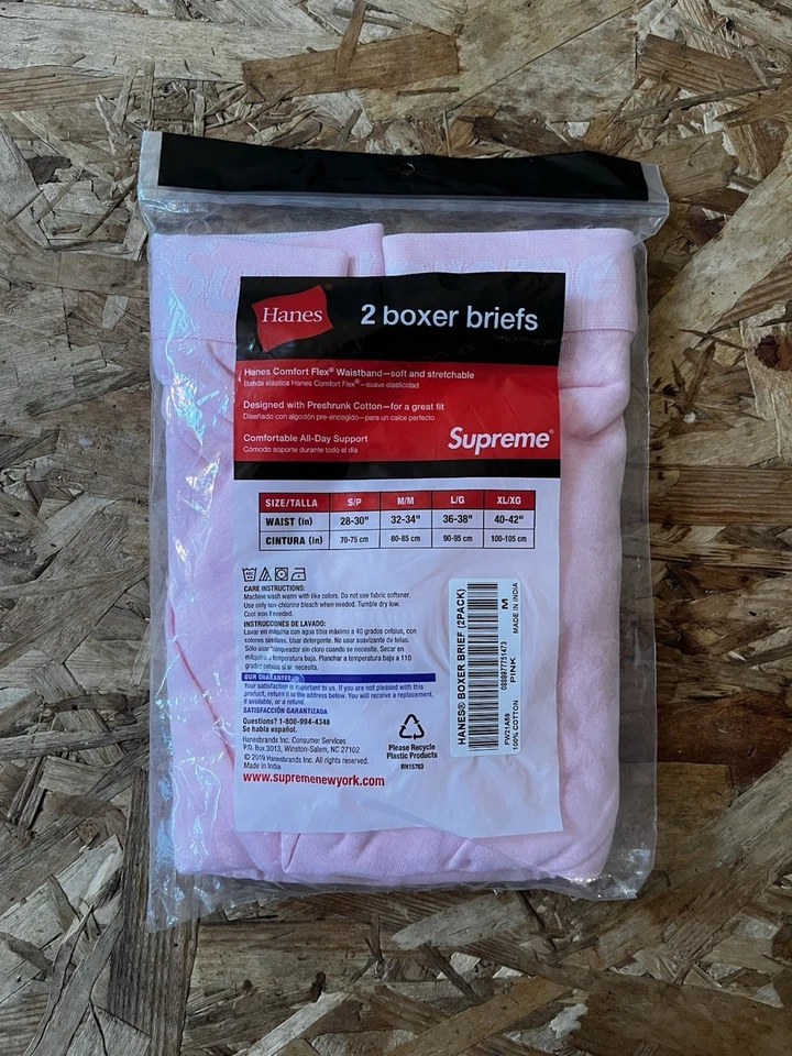 1 Pack De 2 Boxer Hanes Suprême Rose M - Photo 2/2