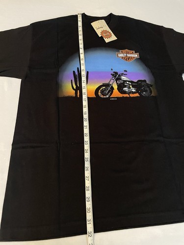 Camicia Harley Davidson vintage 2000 da uomo Cactus SW Desert Sunset XL Calif USA NUOVA CON ETICHETTE! - Foto 6 di 10