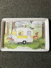 Caravanning Tray Stow Green Melamine Camping with Wildlife Fun