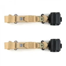 Standard 3pt Tan Retract Bucket Seat Belt Kit (Pair) Fits Ford 1980-96 Bronco  