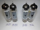 4pcs USED TWO Matched Pairs TESLA ROUND ANODE  EL84 / 6BQ5 / 6P14P tubes