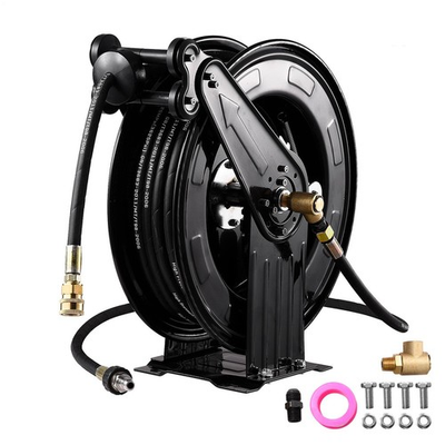 #ad Heavy Duty 3 8quot; X 50 Ft Retractable Pressure Washer Hose Reel 4000PSI Hose $111.29