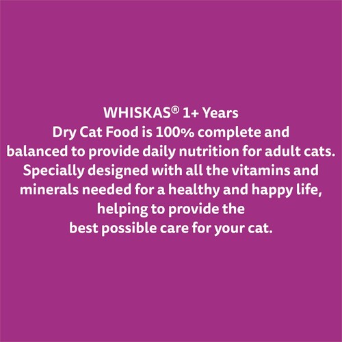 Whiskas 6.5kg 1+ Years Chicken & Rabbit Flavours Dry Cat Food - Picture 9 of 9