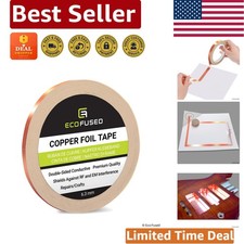 Double-Sided Conductive Adhesive Foil Tape - 0.25" x 21.8 Yards for Crafts  ...