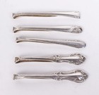 5 vintage sterling silver napkin clips various patterns