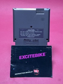 Excitebike NES Cartridge, Manual, & Sleeve - Tested & Works Nintendo Game