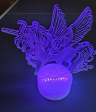 Unicorn LED Night Light 16 Colors 3D with Remote