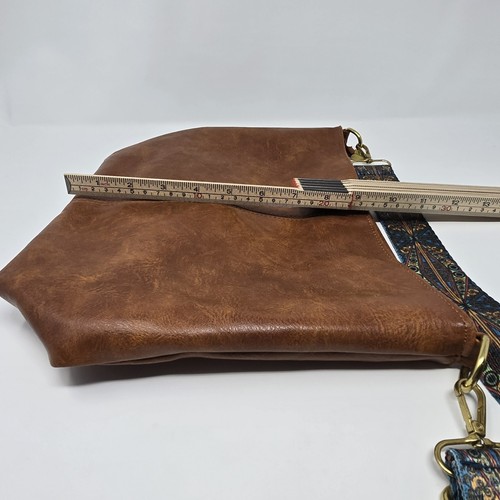 Bolso Hobo de Moda para Mujer Bandolera de Cuero con Correa de Guitarra Marrón-tw - Imagen 8 de 8