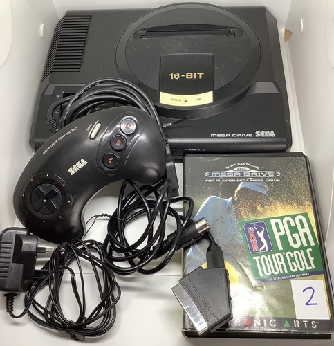 SEGA MEGA DRIVE MK1 KONSOLE + OFFIZIELLER CONTROLLER + NEUE POWER & RGB SCART (2)