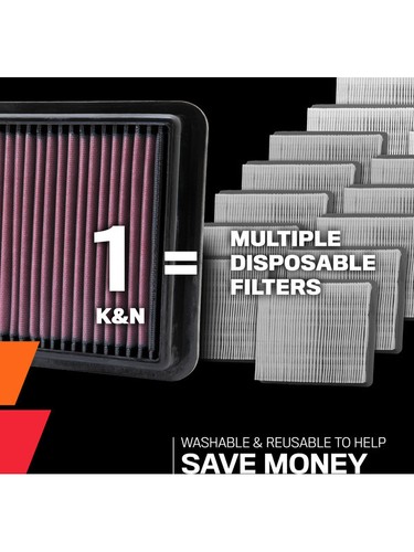K&N Panel Air Filter fits Ford Falcon 4.0 FG X i EcoLPI XR6/G6E (33-2950) - Picture 5 of 12