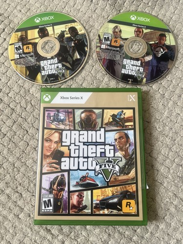 Grand Theft Auto V 5 - GTA5 (Xbox Series X) 2 Game Discs W/Case - Tested Working