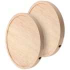  2 Pcs Round Oak Shelves Wood Floating Shelf Bathroom Book Display