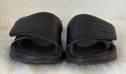 Men’s Adidas Athletic Slides Flip Flops Size 11 Black White - Picture 4 of 9