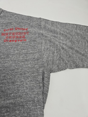 Camiseta deportiva Russell de colección de los años 80, gris, camiseta de una sola puntada, triple mezcla, Orangvale - Imagen 9 de 20