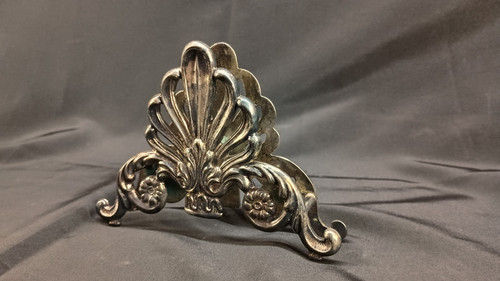 Vintage Messerauflage Halter, verziertes Silber Metall französischer Provinzstil - Bild 2 von 7