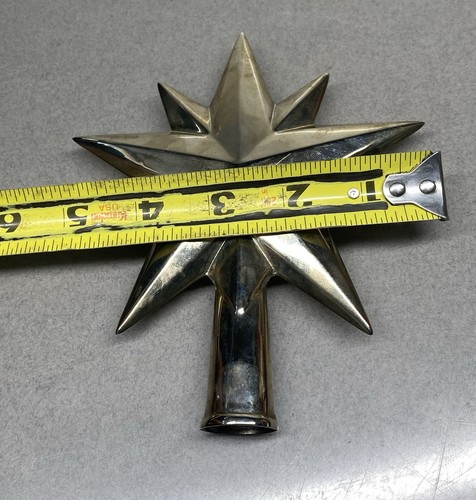 Vintage Metal Star Christmas Tree Topper - Picture 3 of 6