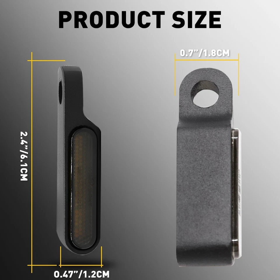 Mini Motorcycle Chrome LED Turn Signals Blinker Lights Amber For Motorcycle - Image 2 of 4