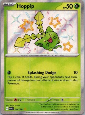 Hoppip 096/091 Shiny Rare Paldean Fates Pokemon Near Mint