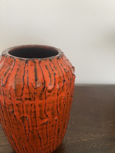 Scheurich Keramik Vase WGP pottery 60 er vintage 70er Retro Design Orange - Picture 3 of 6