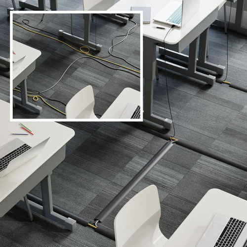 6 Fuß Bodenkabelabdeckung, Kabelschutz, Verlängerungskabel verstecken, Kabel schützen, Prev - Bild 5 von 12