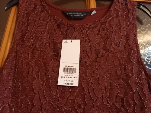 New With Tags Dorothy Perkins Size 8 Top - Picture 3 of 4