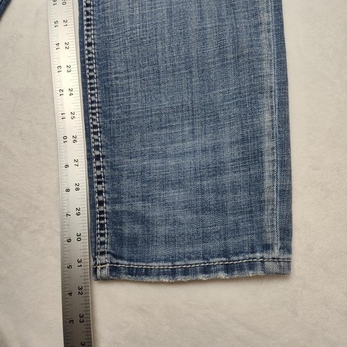 Pantalones de mezclilla BKE Carter para hombre 34x32 azul pierna recta lavado medio informales elásticos - Imagen 11 de 14