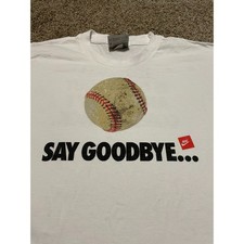 Nike Kids Large White Baseball Say Goodbye Home Run Graphic T-Shirt 14-16