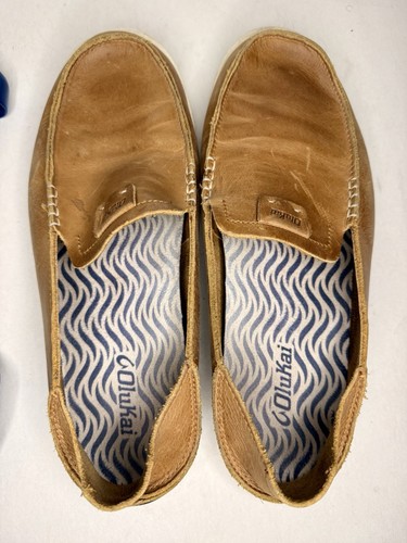 Mocasines informales cómodos para barco OluKai Kakaha de cuero marrón 10,5 para hombre - Imagen 7 de 7