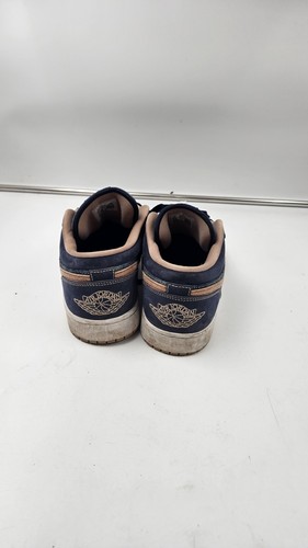 Nike Air Jordan 1 Low SE Denim Midnight Navy Hemp Blue Gold DH1259-400 Sz 12 #6 - Picture 6 of 9