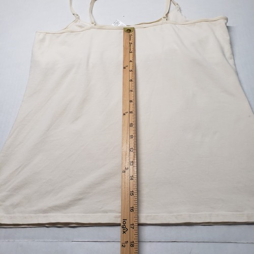 Camiseta sin mangas Taylor Marco Shelf Bra para mujer XL marfil correas de espagueti ajustables cami - Imagen 6 de 15