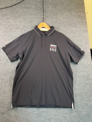 Helly Hansen Mens Hydropower Pro Sailing Polo Shirt Black Short Sleeve Size XL